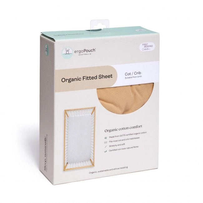 Ergo Pouch Rust Cot Fitted Sheet TOG 0.2