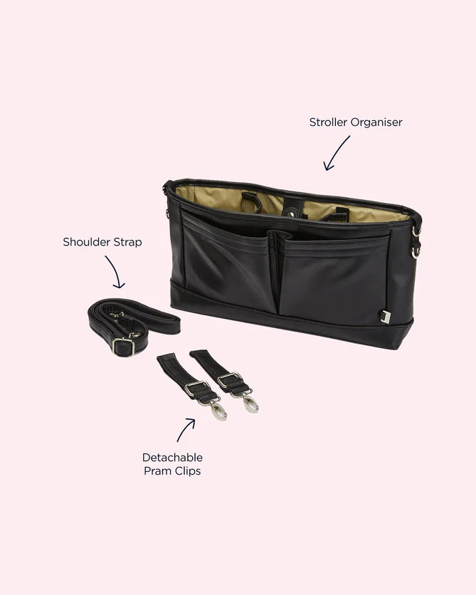 OiOi Black Stroller Organiser
