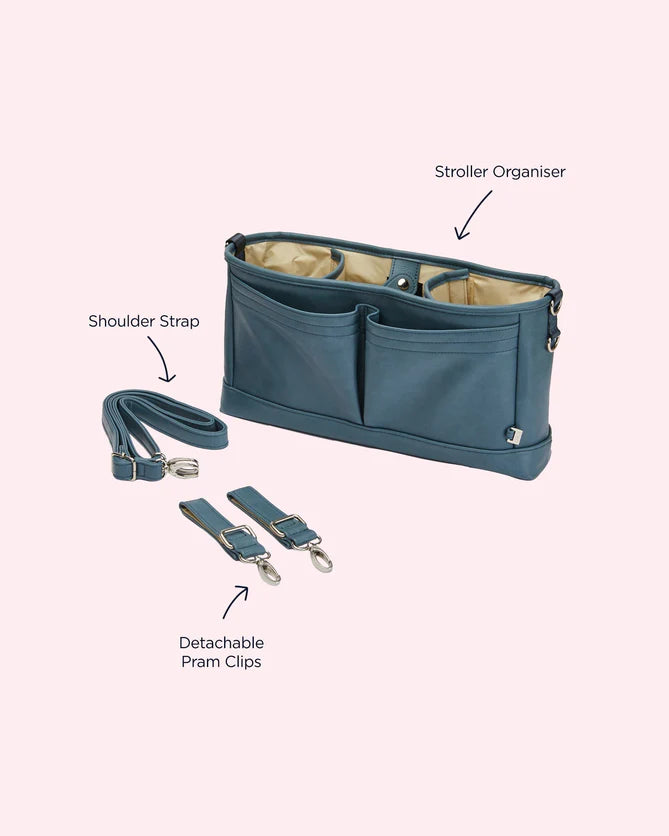 OiOi Stone Blue Stroller Organiser