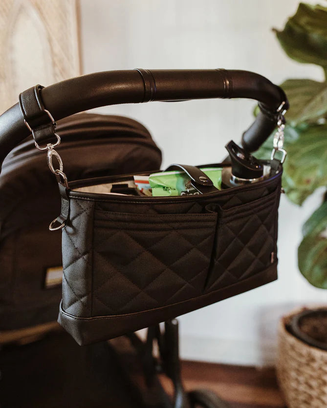 OiOi Black Quilt Stroller Organiser