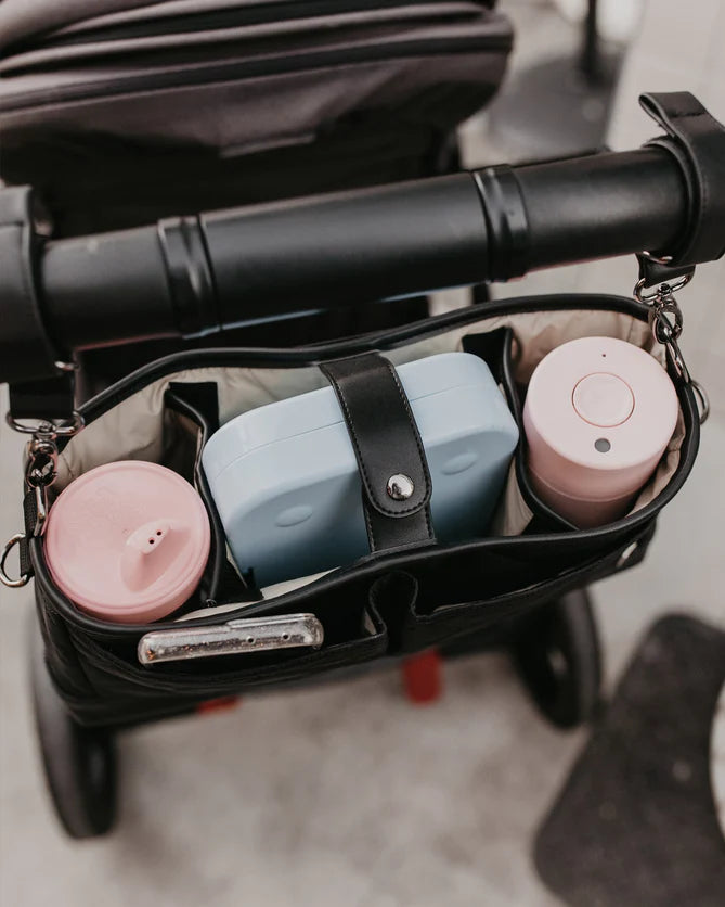 OiOi Black Quilt Stroller Organiser