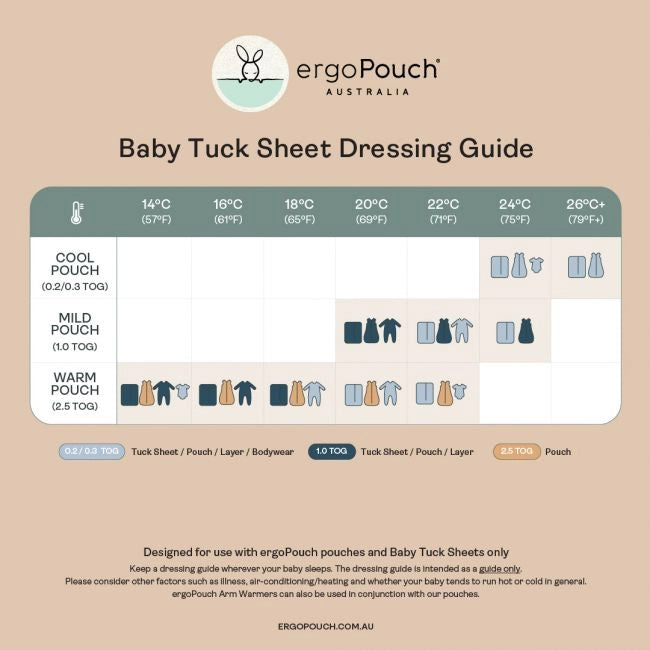 Ergo Pouch Grey Marle Bassinet Tuck Sheet TOG 0.2-1.0