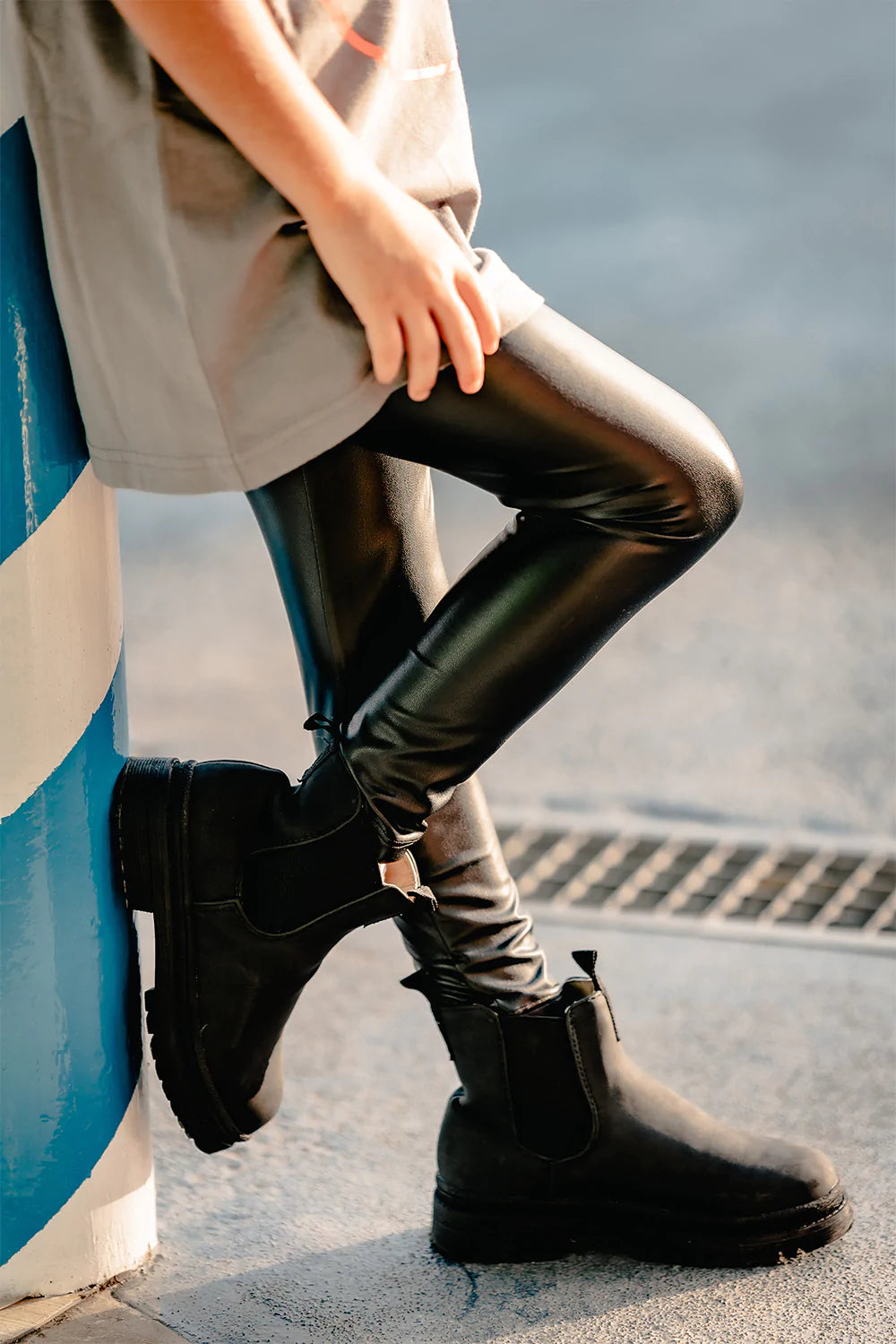 Leather discount baby leggings